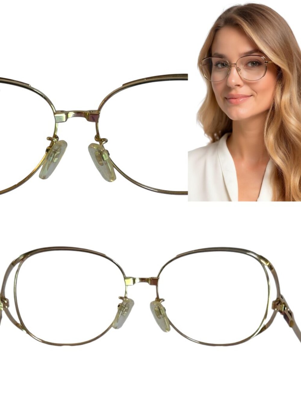 Vintage YSL 30-6624 Gold Red Enamel Aviator Glasses Frames - Picture 4 of 5